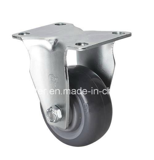 Caster PU revestido de zinco rígido 3 Médio 5003-75 para transporte de equipamentos industriais