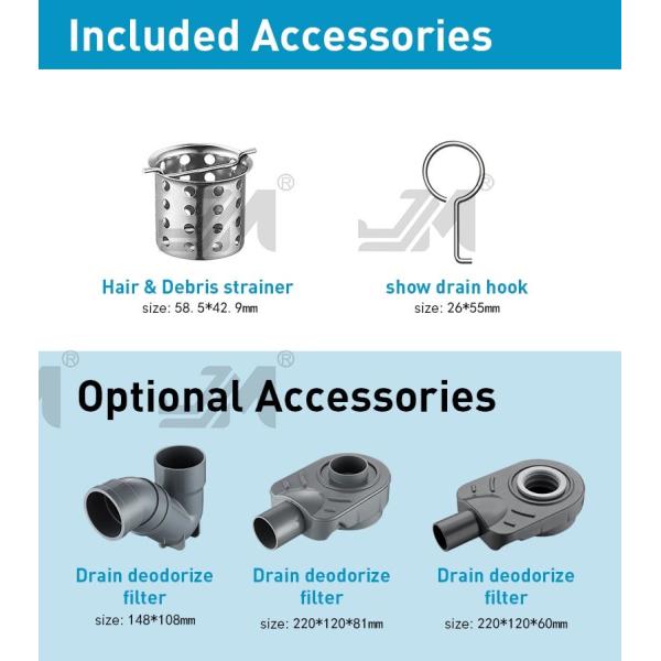 Flat Cover Shower Floor Drain SUS304 Material For Bathrooms Kitchens Garages