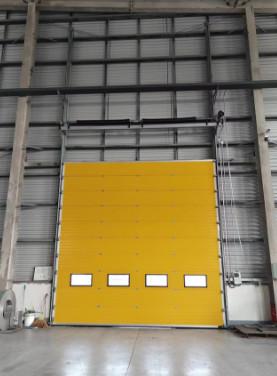 Wind Resistant Sectional Industrial Door Heat Insulating For Factory And Hangar