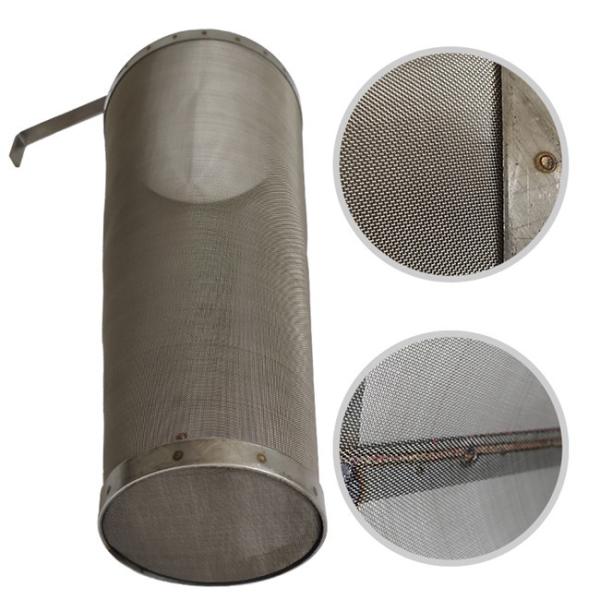 Home Hops Beer Brewing Basket  Cylindrical 0.03 ~0.06 Mm Filter Rating Washable