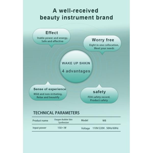 Limpieza de alta frecuencia de la máquina de la belleza de Jet Peel 220v del oxígeno profundamente antienvejecedora