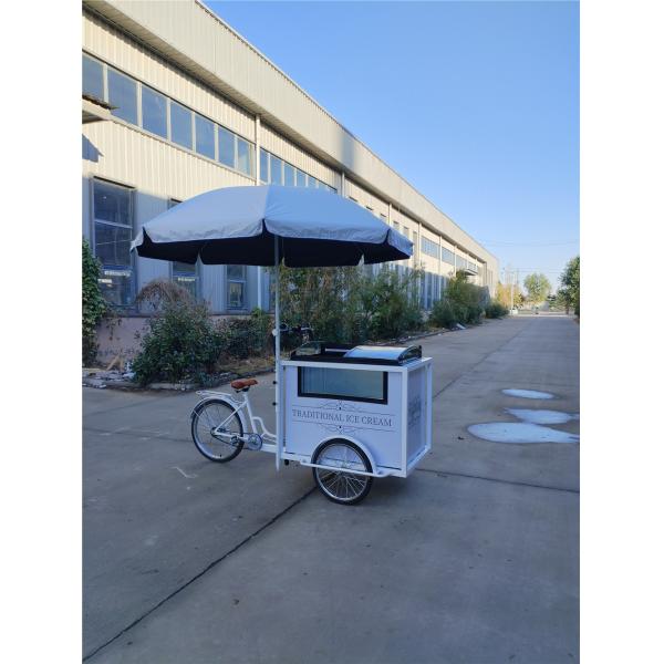 Electric Italian Ice Cream Push Cart Tricycle 220V/380V Voltage 220*87*240cmcm Size