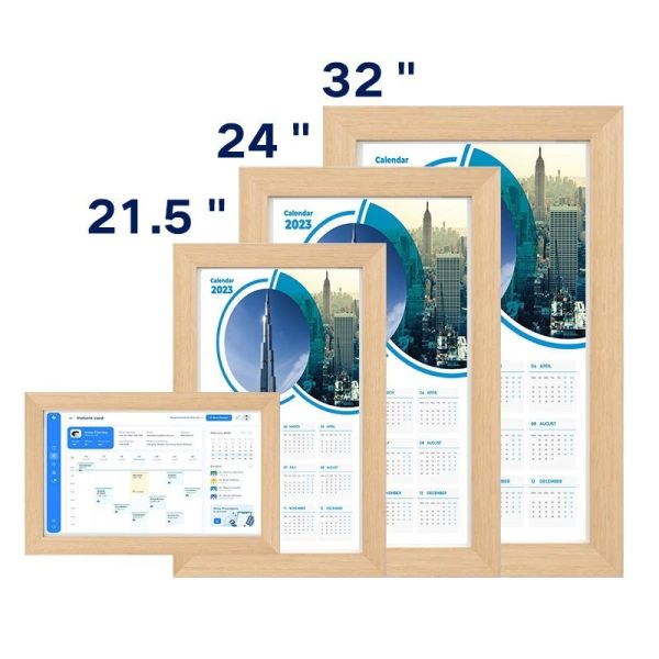 Full HD Resolution Digital Calendar Display with Android 11 OS and Wall Mounted Design for Efficient Scheduling