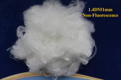 4D×51MM Recycled Polyester Staple Fiber for Nonwoven Fabric Anti-Distortion White PET Fiber