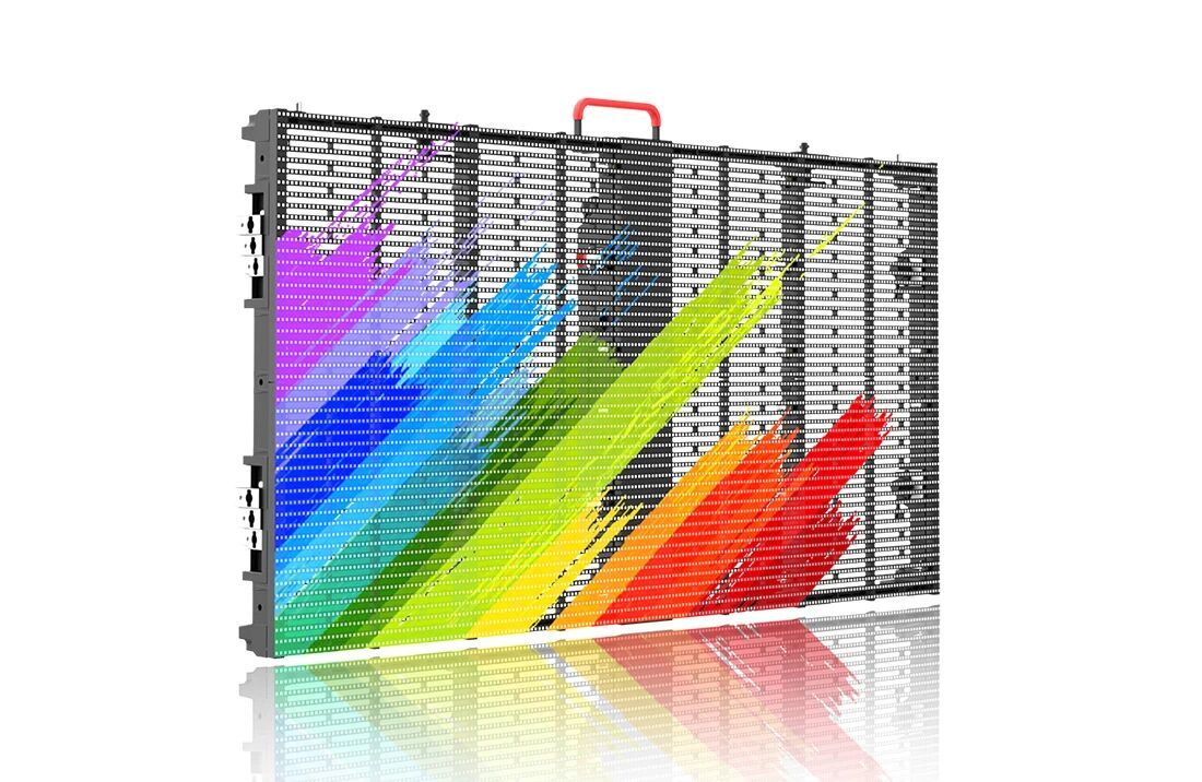 Outdoor P3.91 Lightweight LED Transparent Screen Display For Shopping Mall Windows