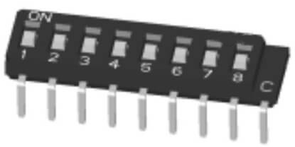 Heat Resistant SIP DIP Switch With Thru Hole Lead
