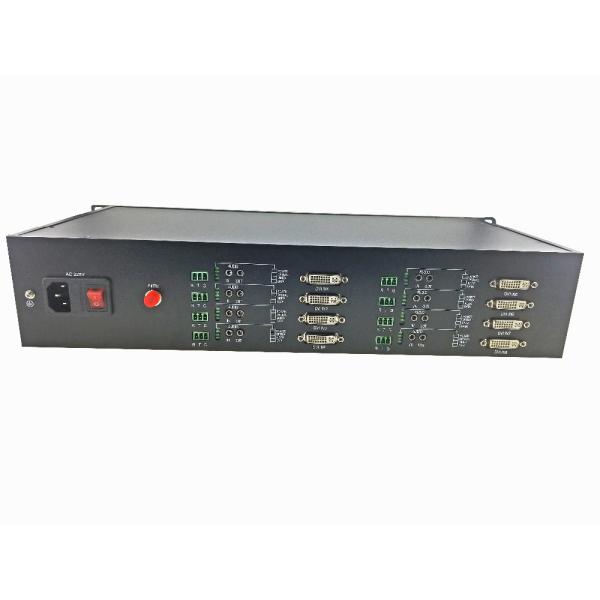 8 channel uncompressed DVI forward video to fiber converter + 8 ch  RS232+ 8 channel audio