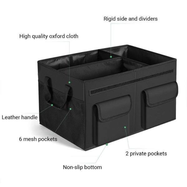 SUV Truck Car Backseat Storage Bag Cooler Foldable Large 21.7X15.7X11