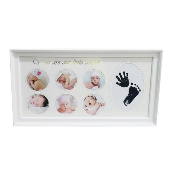 Baby / Children Growth Hand And Foot Ink Print Photo Frame For Newborn Birthday