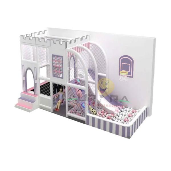 Outdoor Indoor Children Indoor Soft Play Equipment Commercial Pink For Playground