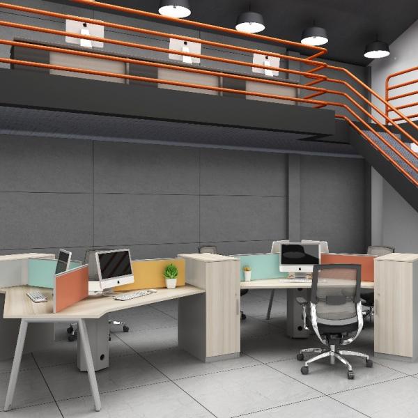Mobiliário de escritório de escritório de seis lugares