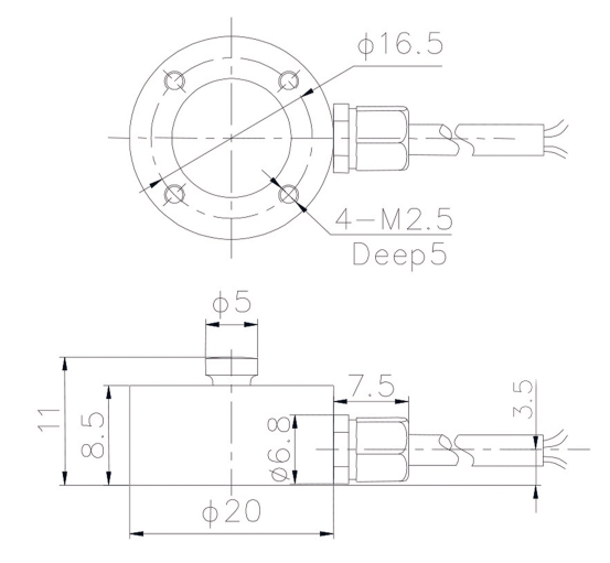 Small Button Load Cells 50N To 20kN Compression Load Cell Force Sensor