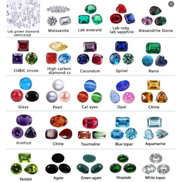 Бесцветный DEF Цвет Мойсанит Ювелирный камень Разрезанный для тенниса браслеты Кольца