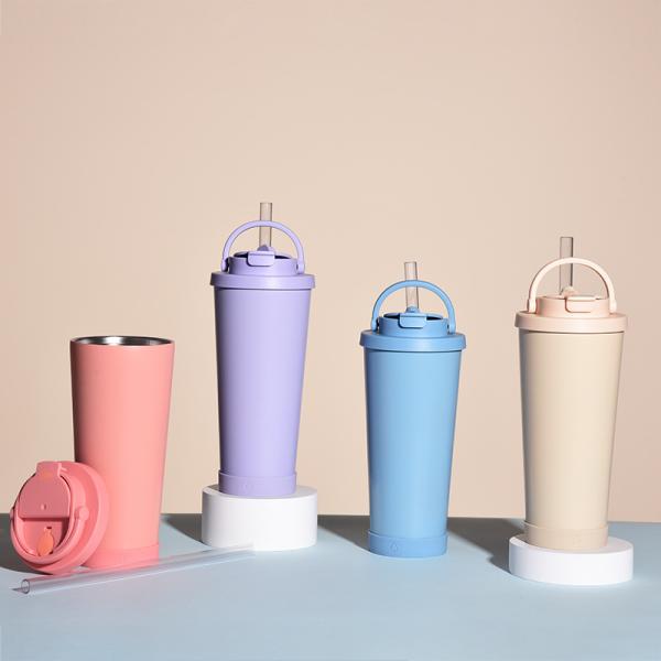 Stainless Steel Reusable Tea Coffee Travel Mug WITH LID Customized Logo Acceptable