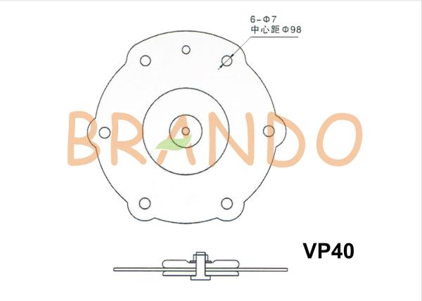 1 temperatura de trabalho -20 do diafragma da válvula NBR do pulso eletromagnético de 1/2” - 230℃