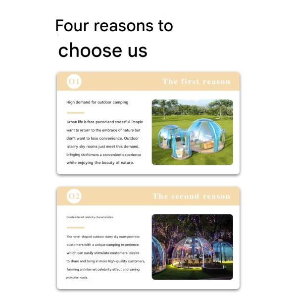 360-degree Panoramic Transparent Outdoor Star Room PC Hotel Bubble Tent for Outdoor Homestay Sun Room