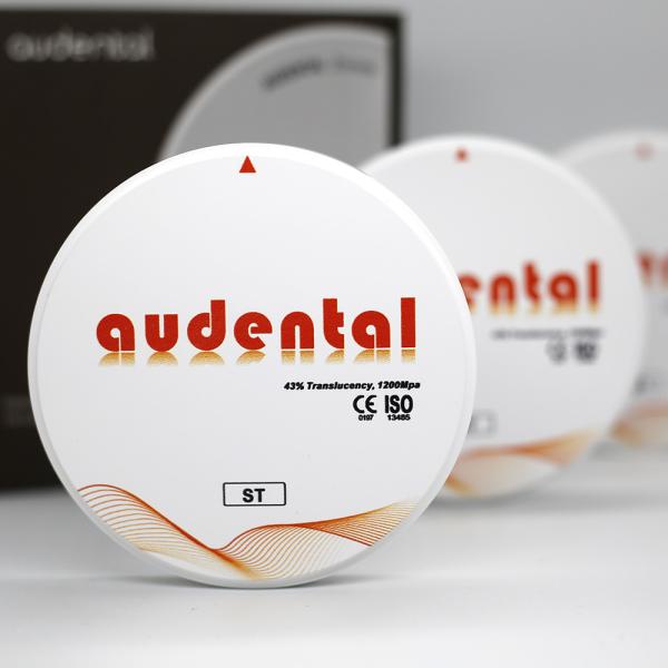 ST Super Translucent White Dental Zirconia Block With 43% Translucency 1200Mpa Strength