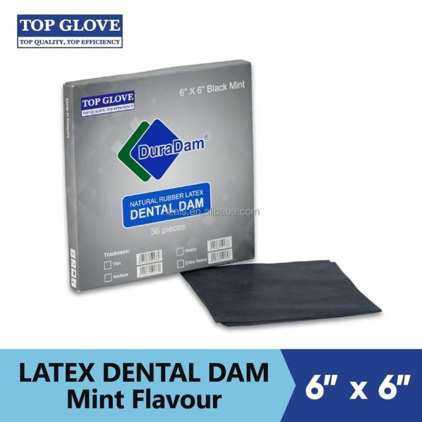 Power Source Manual Plastic TOP GLOVE Direct 100% Natural Rubber Latex Dental Dam For 36pcs/box