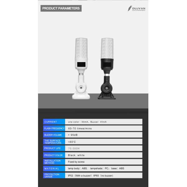 Lámpara de torre de señal de máquina CNC, indicador de 3 colores, luz de torre de alarma de advertencia