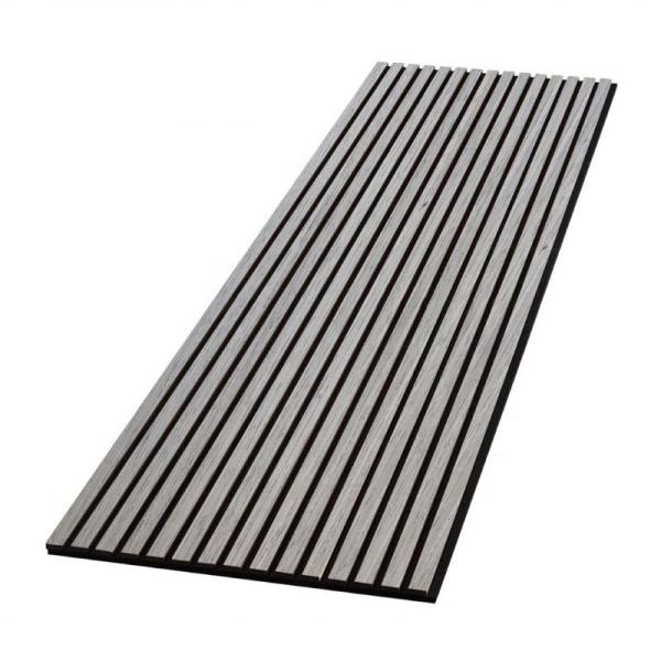 Acoustic Wood Wall Panels For Interior  PET Felt Board Wooden Acoustical Slat Panel For Interior Decor