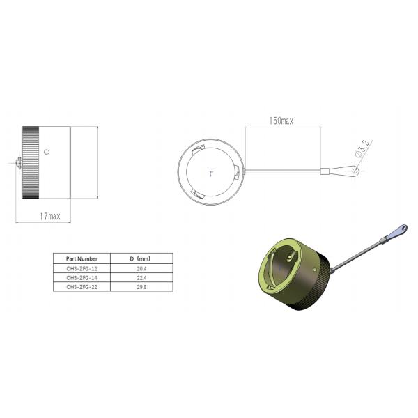 Russian Military Standard Aluminium Alloy Dust Cap OHS Series OHS-ZFG-14