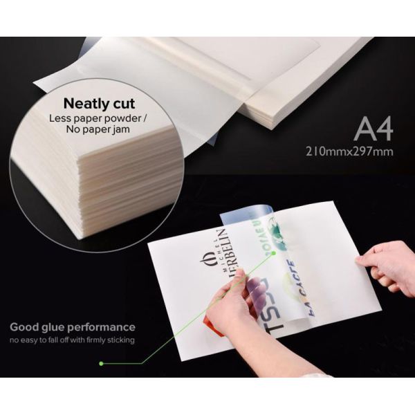 Vinyl Glossy Transparent PVC Label Sticker A4 Paper for Inkjet Or Laser Printer