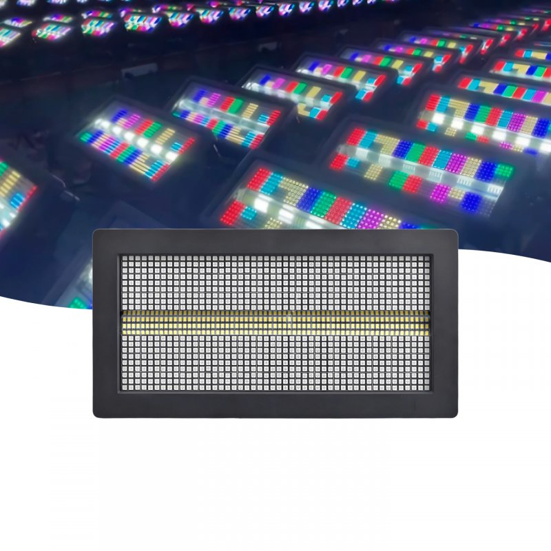 PS80 640pcs RGB LEDs +80pcs White LEDs DJ Wash Amber Strobe LED Bar Light Panel Sound Active DJ Lighting for Stage Party Light