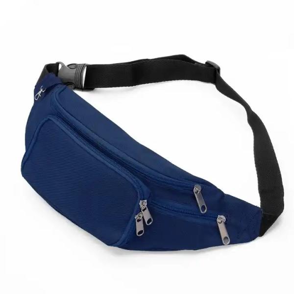 Custom Logo Mens Camouflage Bumbag Black Waist Belt Bag 600D Polyester Lining