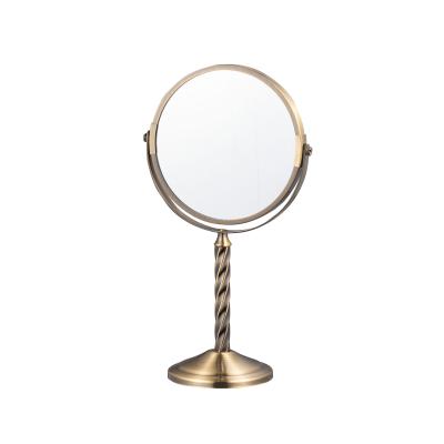 Copper Countertop Makeup Mirror With Spiricle Holder