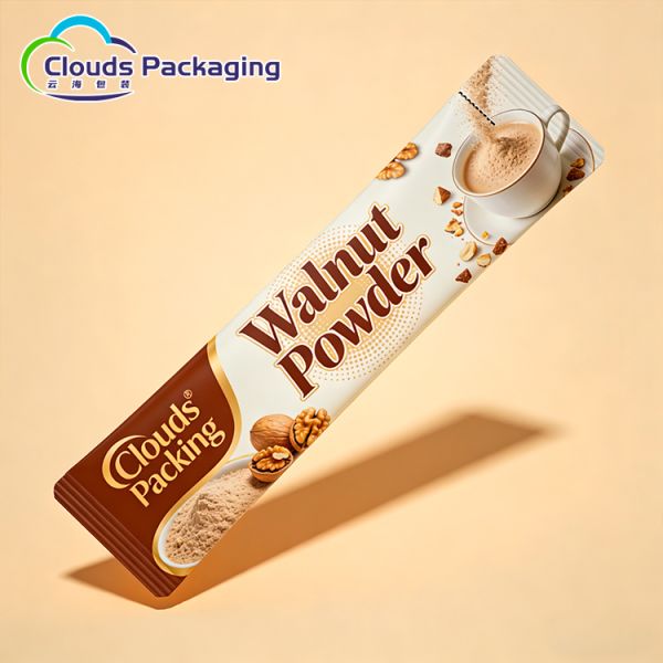 ECO High-Quality Bag Laminated Custom Back Middle Seal Instant Powder Sachet Packaging Bags Pillow Bag for Milk Powder