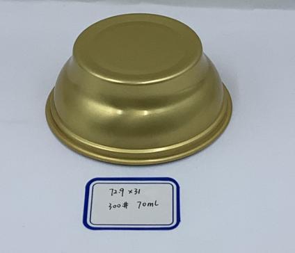 72.9mm Diameter Food Grade Metal Can Aluminum Bowl Can 70ml Capacity