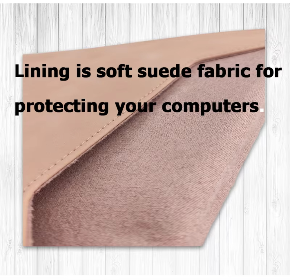 For Laudtec 15.6 Inch Leather Laptop Sleeve Simple Waterproof Protective Case Magnetic Closure Customized Design Office Use Wholesale OEM/ODM/Private Label
