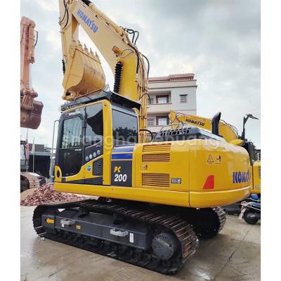 0.8m3 Second Hand Komatsu PC200 Excavator With Original Color And 19900kg Operating Weight