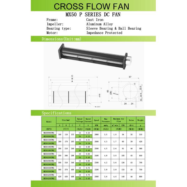 High Pressure Fridge Cooling Dc Brushless Blower Fan 12v For Home