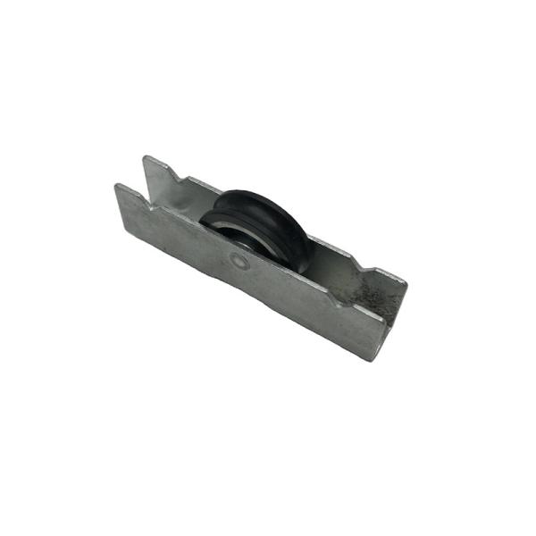 Peru Market Aluminium Window Hardware Single Nylon Wheel Zinc Plated Iron Bracket Steel Sliding Door Wheels