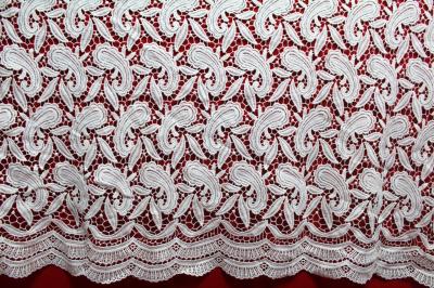 Crochet polyester embroidery lace fabric for lady's dresses