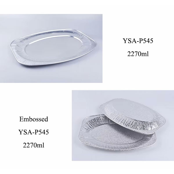 990/1400/2270ml Pâtisserie à griller pour poisson d'Inde Plateau en feuille d'aluminium ovale jetable Pâtisserie peu profonde Contenant de poisson rôti