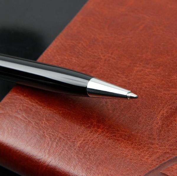 Custom Premium Black Twist Metal Pens With Logo