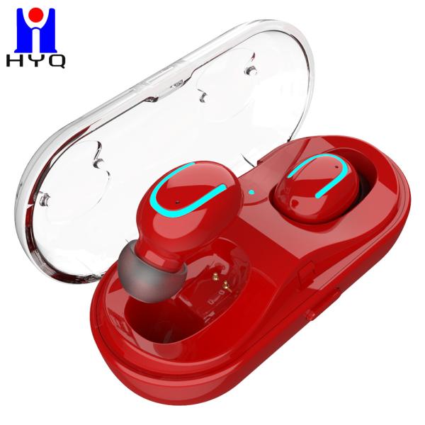 Jieli V5.0 True Wireless Stereo Earphone LED Light In - Ear Bean Shape