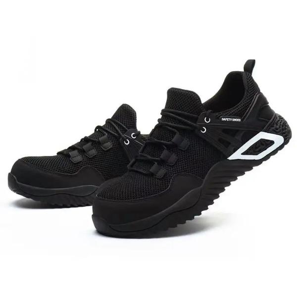 Fly Knitting Safety Shoes For Women Lightweight Steel Toe Shoes