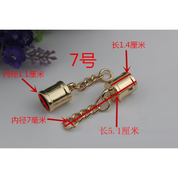 2018 Fashion light gold metal bead rope end cap metal caps for tassel bag accessory