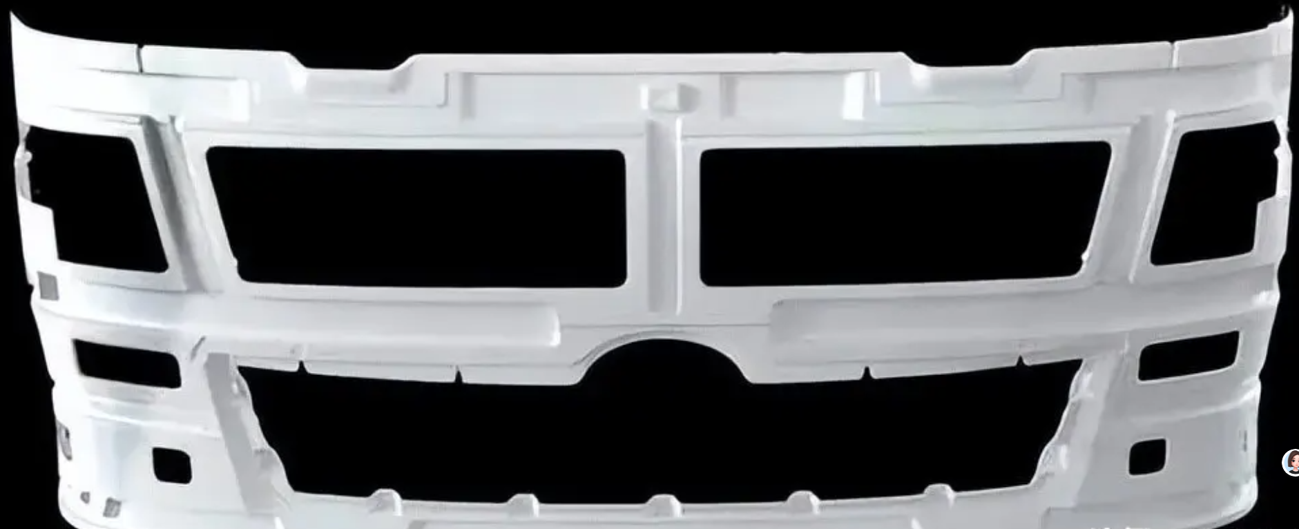 Integrated Molding SMC Car Parts Black / Silver Car Front Panel
