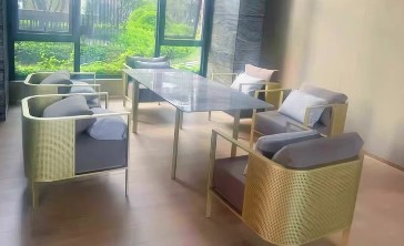 Exquisite appearance Customized Outdoor Garden Stainless Steel Table Chair Set For Dining