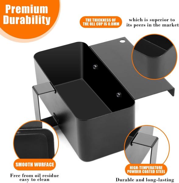 Grease Cup Drip Catcher Pan para Blackstone Griddle 17 22 28 30 36 Griddles Grease Cup com 20 Alumínio Drip Pan Liner