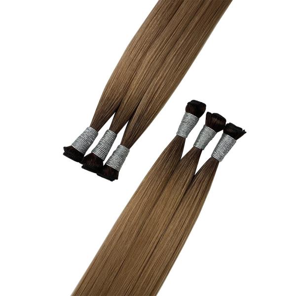 100% Virgin Russian Handtied Skin Weft Double Drawn Hair 0.300kg Package Gross Weight
