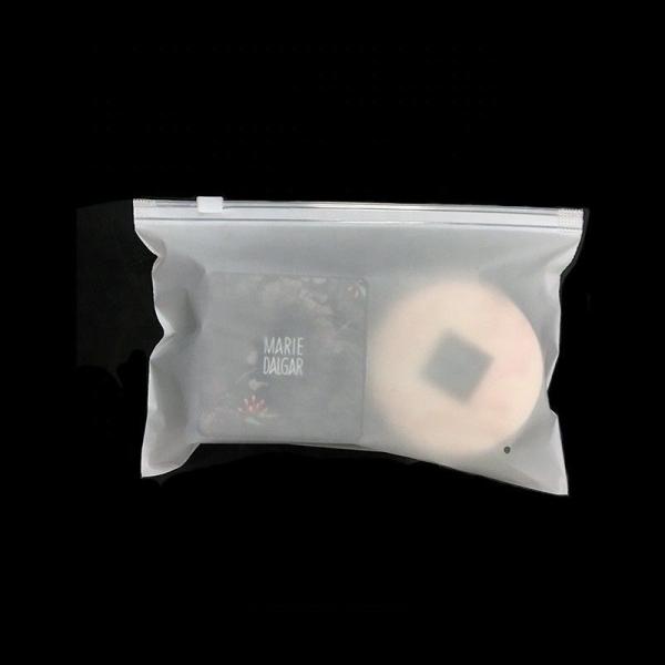 Self Sealing Clothes Packaging Bag , 1.5mil Frosted Zipper Bags With Logo