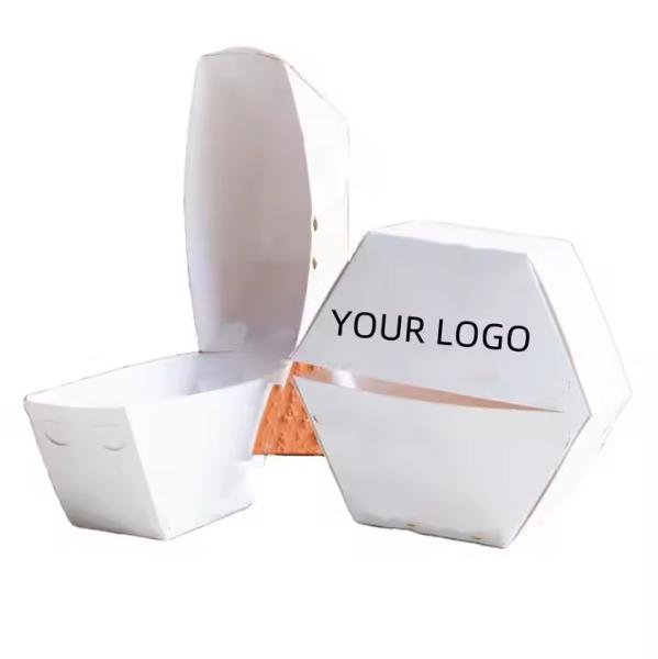 Customized Logo Burger Box Biodegradable Fast Food Takeout Food Box
