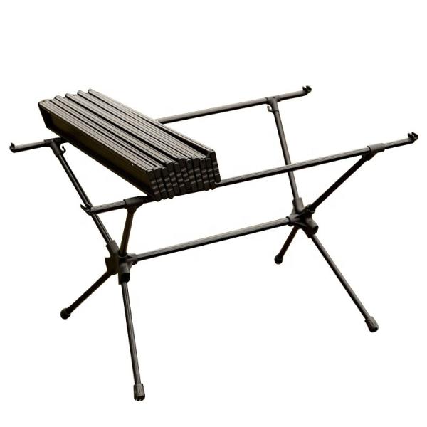 Adjustable Height Aluminum Camping Table 43-64cm 30kg Load
