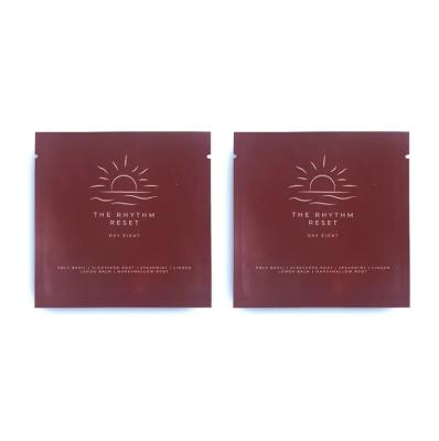 Factory Price Tea Sachet Own Design Foil Lining Custom Tea Powder Three Side Sealed Bags Vitamin Capsule Pouches