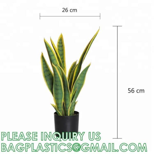 Artificial Snake Plant 26 inches Fake Sansevieria Artificial Potted Plants for Indoor and Outdoor, Home, Office